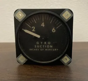 Parker General Aviation Gyro Suction Gauge P/N 1G10-1